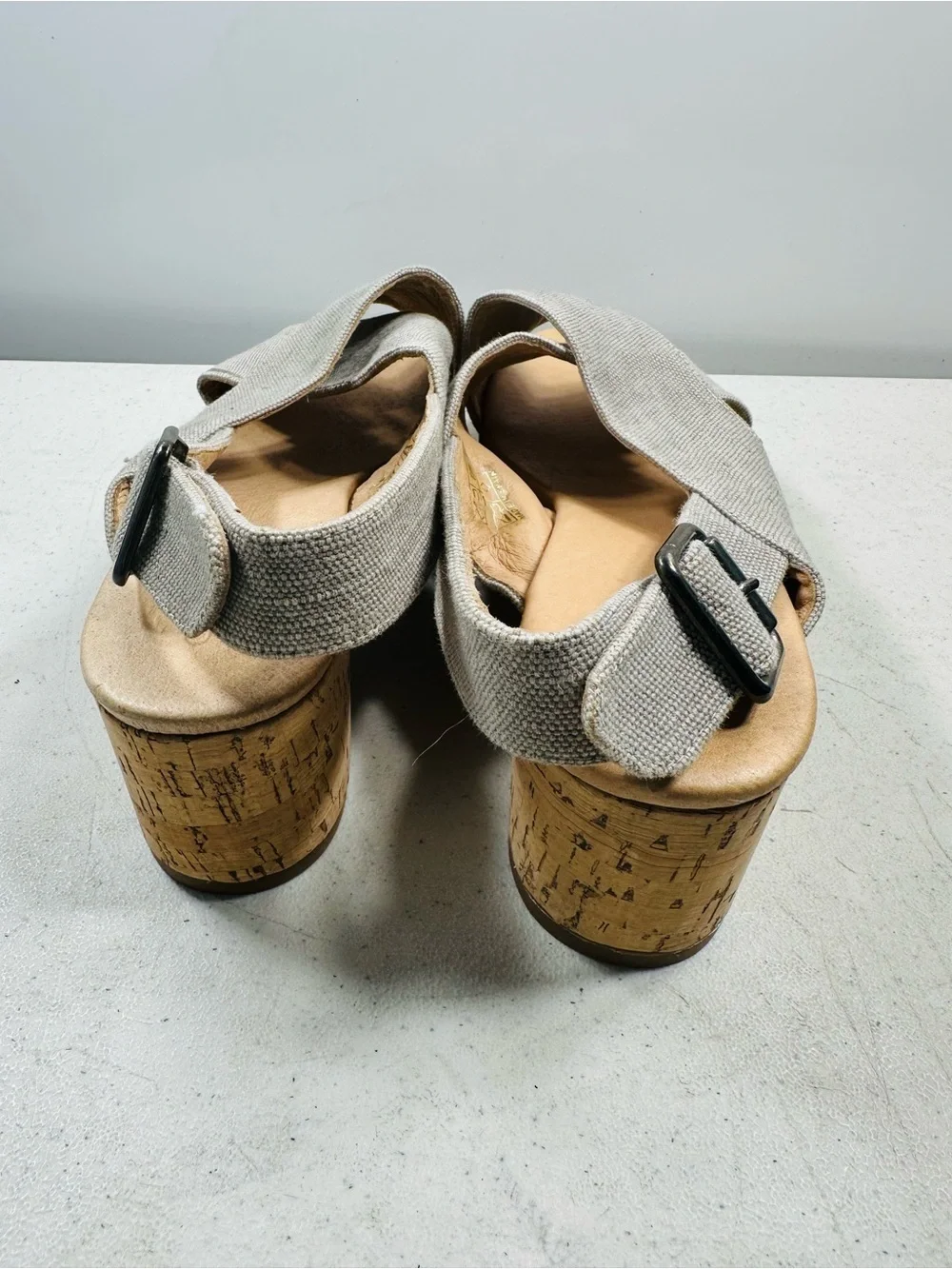 Garnet Hill  Wedges Sandals  Women’s Sz 38-7  Made Italy